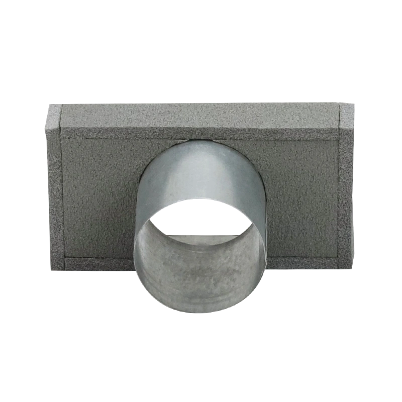 Thermoduct einddeksel 220x80 mm met aansluiting diameter 80 mm