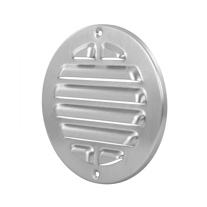Buitenrooster rond 125 mm aluminium - geanodiseerd aluminium