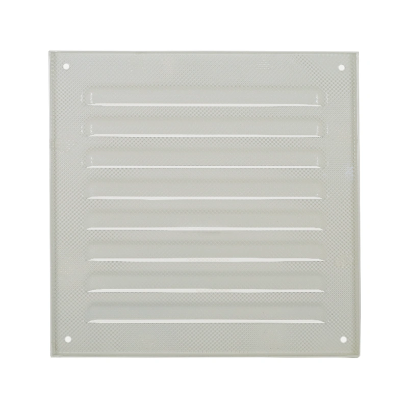 Buitenrooster vierkant 200x200 mm aluminium - RAL9010