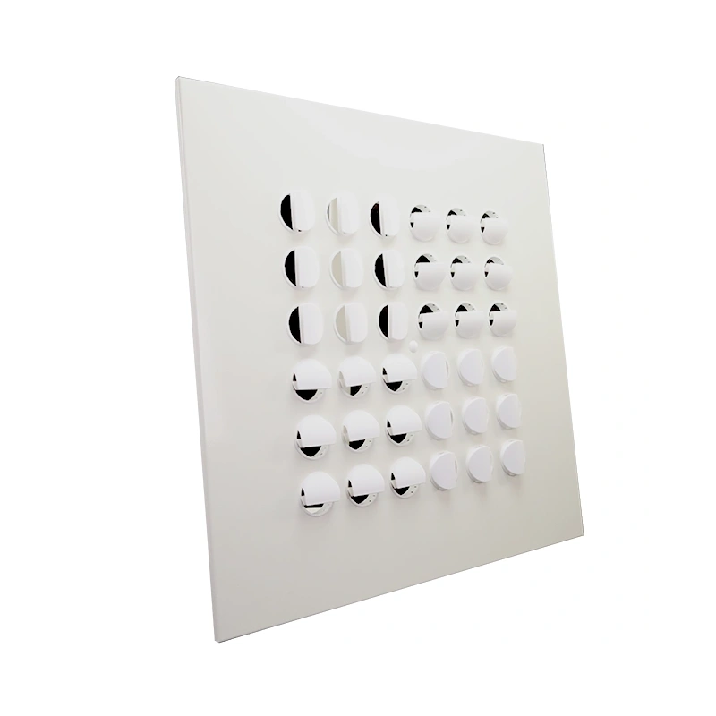 Multinozzle plafondrooster 596x596 mm - MN24 RAL9016