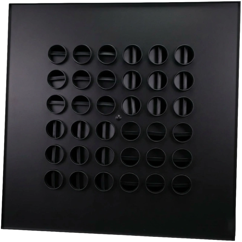 Multinozzle plafondrooster 596x596 mm - MN36 RAL9005 30% glans