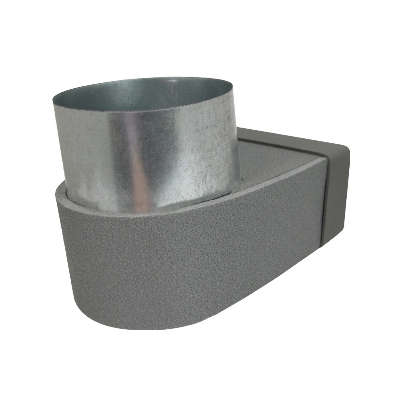 Thermoduct lepe hoekstuk enkel symetrisch 220x80 mm naar diameter 160