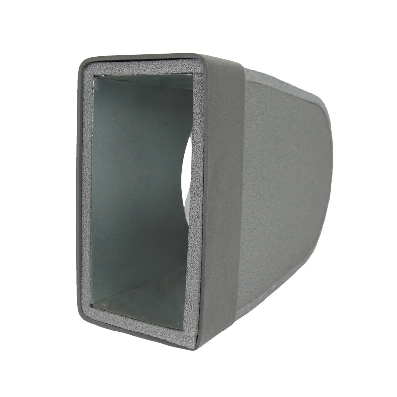 Thermoduct lepe hoekstuk enkel symetrisch 220x80 mm naar diameter 125