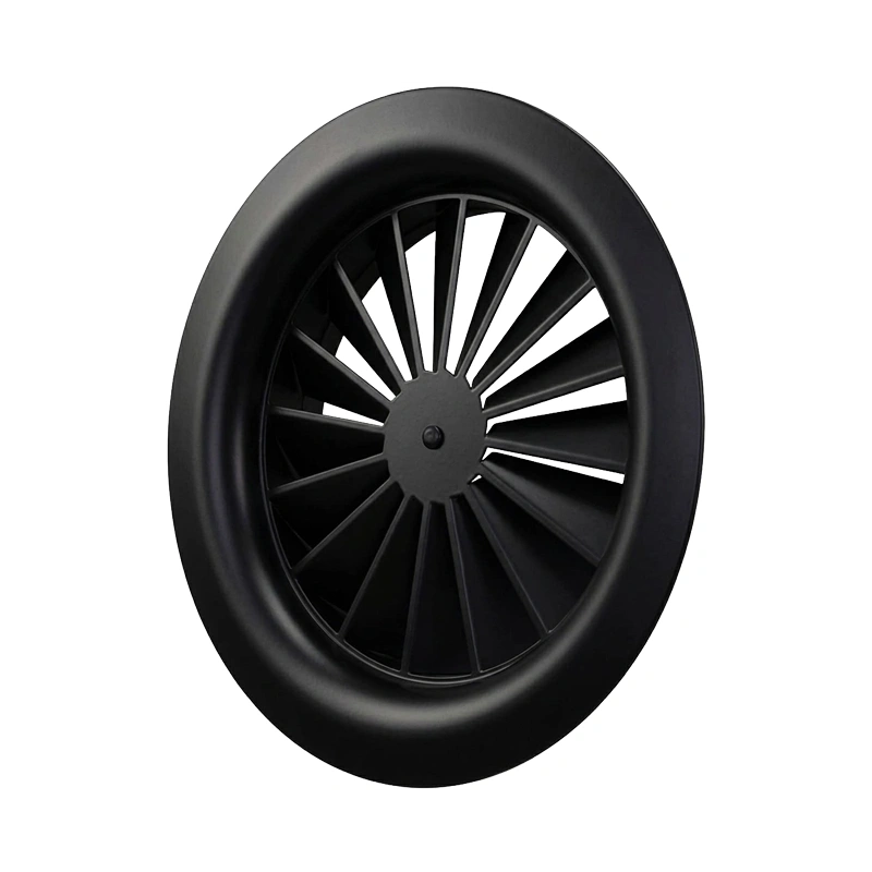 Wervelrooster rond 160 mm centrale schroef - SWR160 RAL9005 30% glans