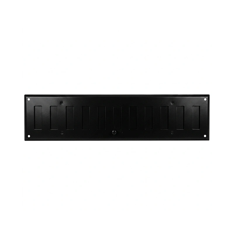 Wandrooster verstelbaar 500x100mm metaal - RAL9005 30% glans