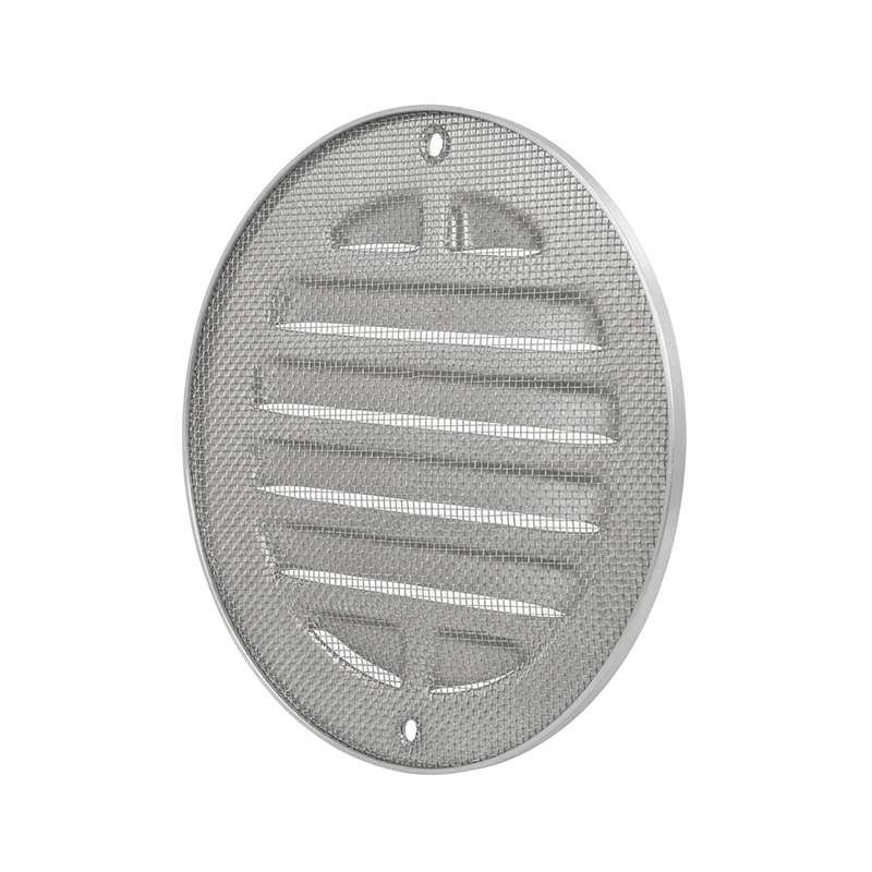 Buitenrooster rond 80 mm aluminium - geanodiseerd aluminium