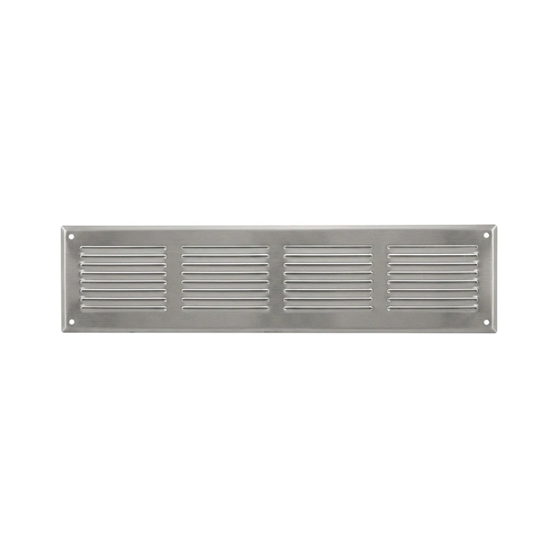 Wandrooster 400x100mm aluminium - Ongecoat