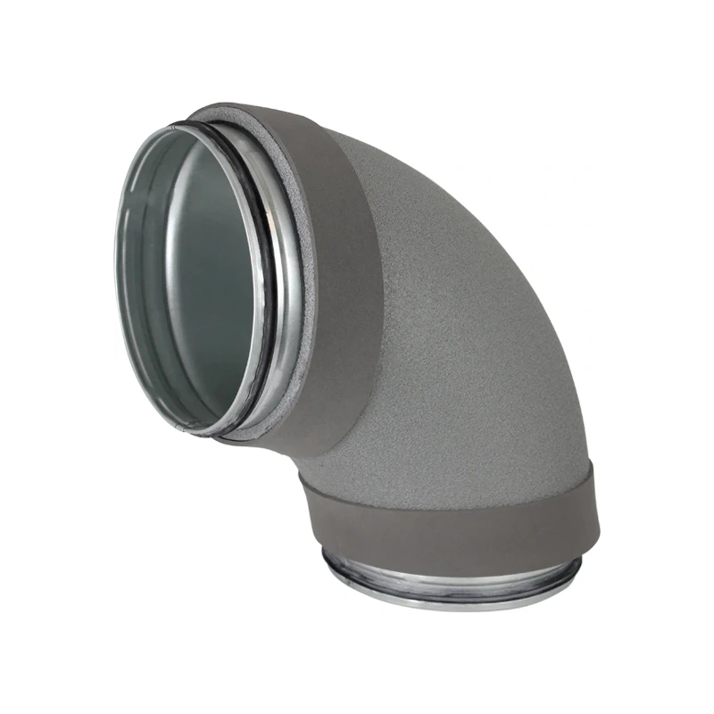 Thermoduct 13mm bocht diameter 125 mm 90 graden geisoleerd
