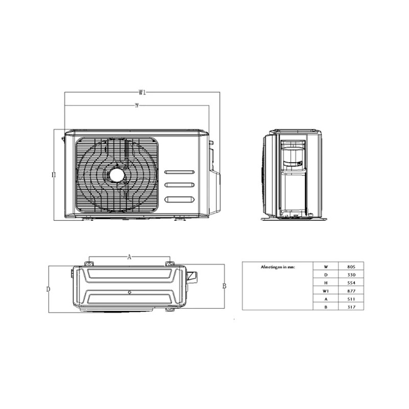 MaxiCool airco buitenunit Duo Inverter R32