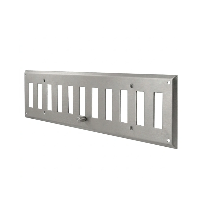Wandrooster verstelbaar 500x150mm metaal - Ongecoat