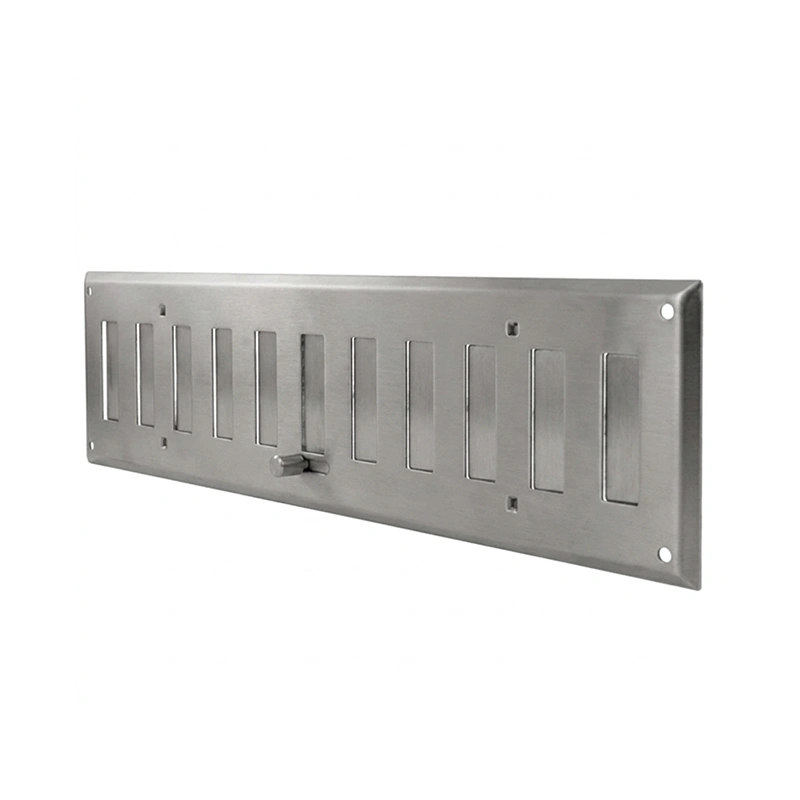 Wandrooster verstelbaar 300x100mm metaal - Ongecoat
