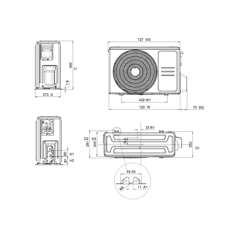 MaxiCool INFINI 3,5 kW R32 Inverter airco 12HDI met WIFI set