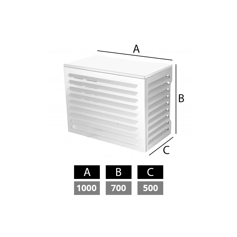 Airco en warmtepomp omkasting small RAL9010 Wit
