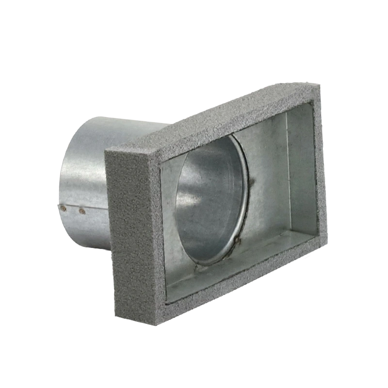 Thermoduct einddeksel 220x80 mm met aansluiting diameter 80 mm