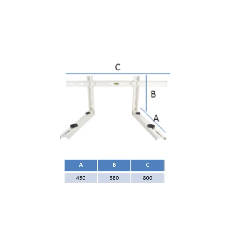 Wandconsole voorgemonteerd 800x380x450mm