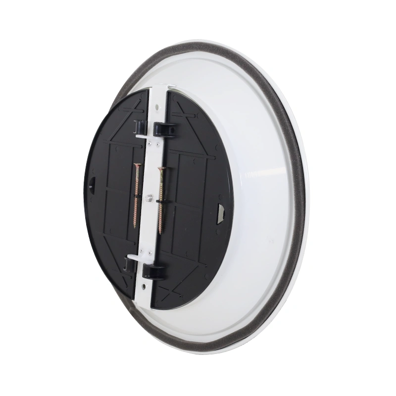 Plafondrooster rond met vast patroon Ø 300 mm - RAL9010