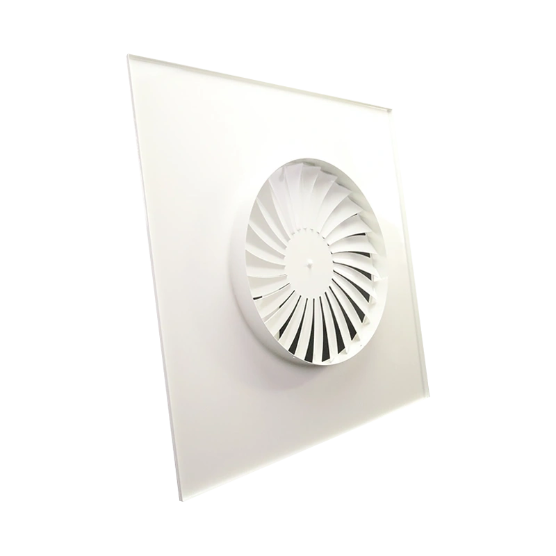Wervelrooster vaste lamellen 500mm vierkant - SWS500 RAL 9016