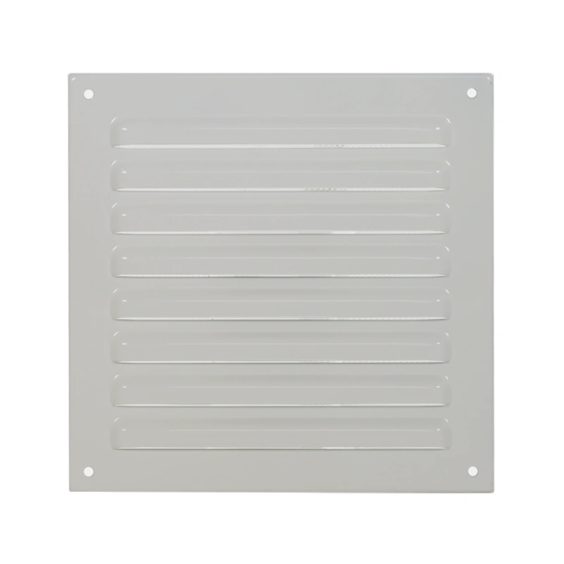 Buitenrooster vierkant 200x200 mm aluminium - RAL9010