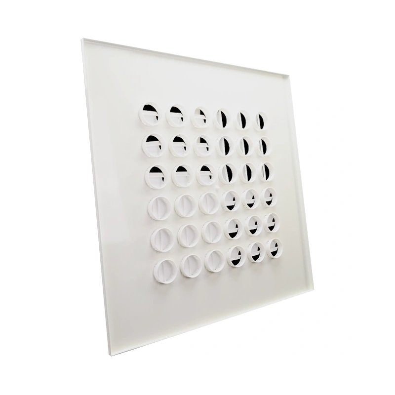 Multinozzle plafondrooster 596x596 mm - MN36 RAL9016