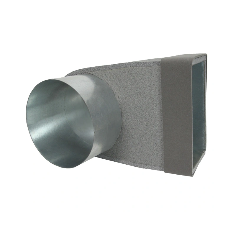 Thermoduct lepe hoekstuk enkel symetrisch 220x80 mm naar diameter 160