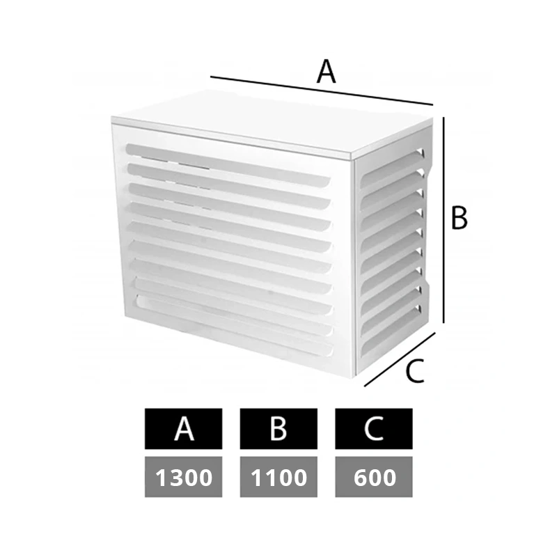 Airco en warmtepomp omkasting large RAL9010 Wit