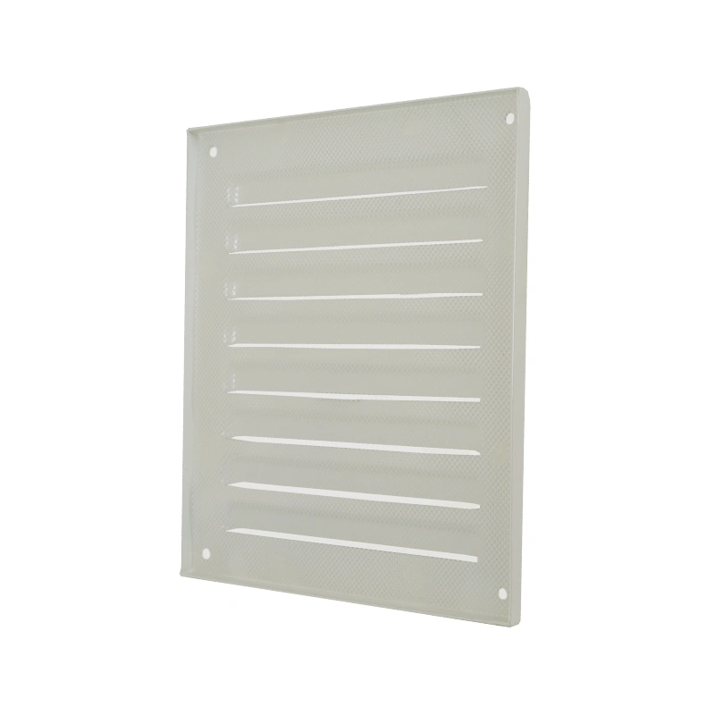 Buitenrooster vierkant 150x150mm aluminium - RAL9010