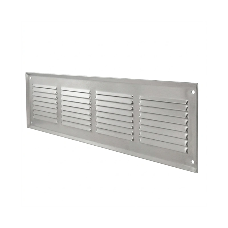 Wandrooster 400x100mm aluminium - Ongecoat