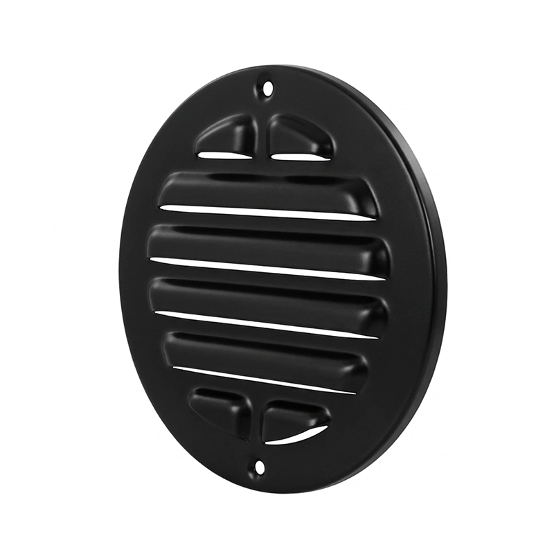 Buitenrooster rond 200mm aluminium - RAL9005 30% glans