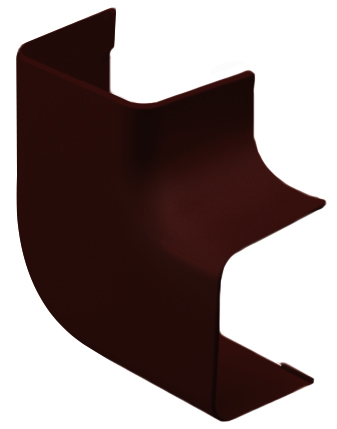 Climaplus Haakse platte bocht Ral 8017 BRUIN 90x65 mm