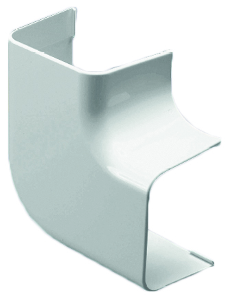 Climaplus Haakse platte bocht 125 x 75 mm Ral 9010 Wit