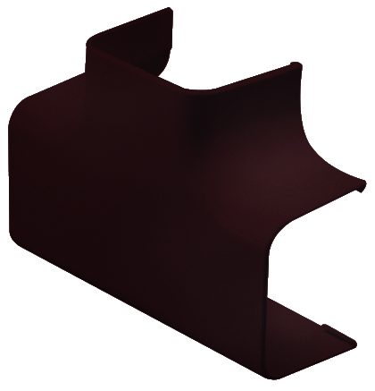 Climaplus T-stuk voor montagekanaal Ral 8017 BRUIN 90x65 mm