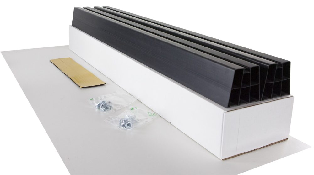 Montagebalk van hard PVC, lengte 1000mm