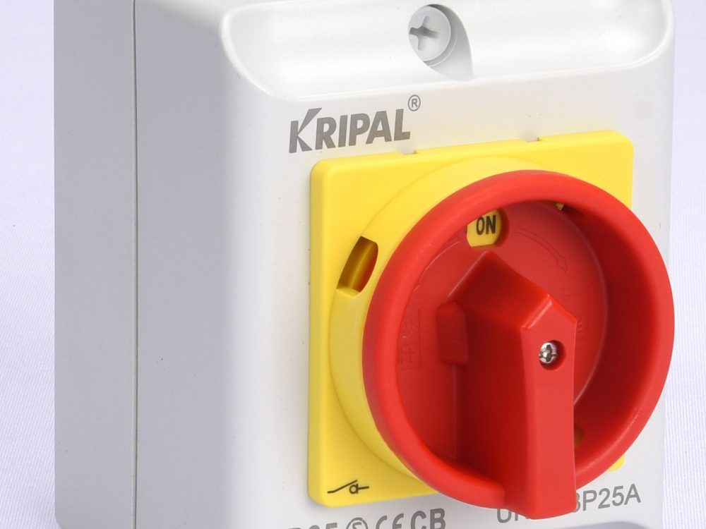 Werkschakelaar UKPN0 20A 4 polig 230-440V, IP65, met 2 x kabelwartel